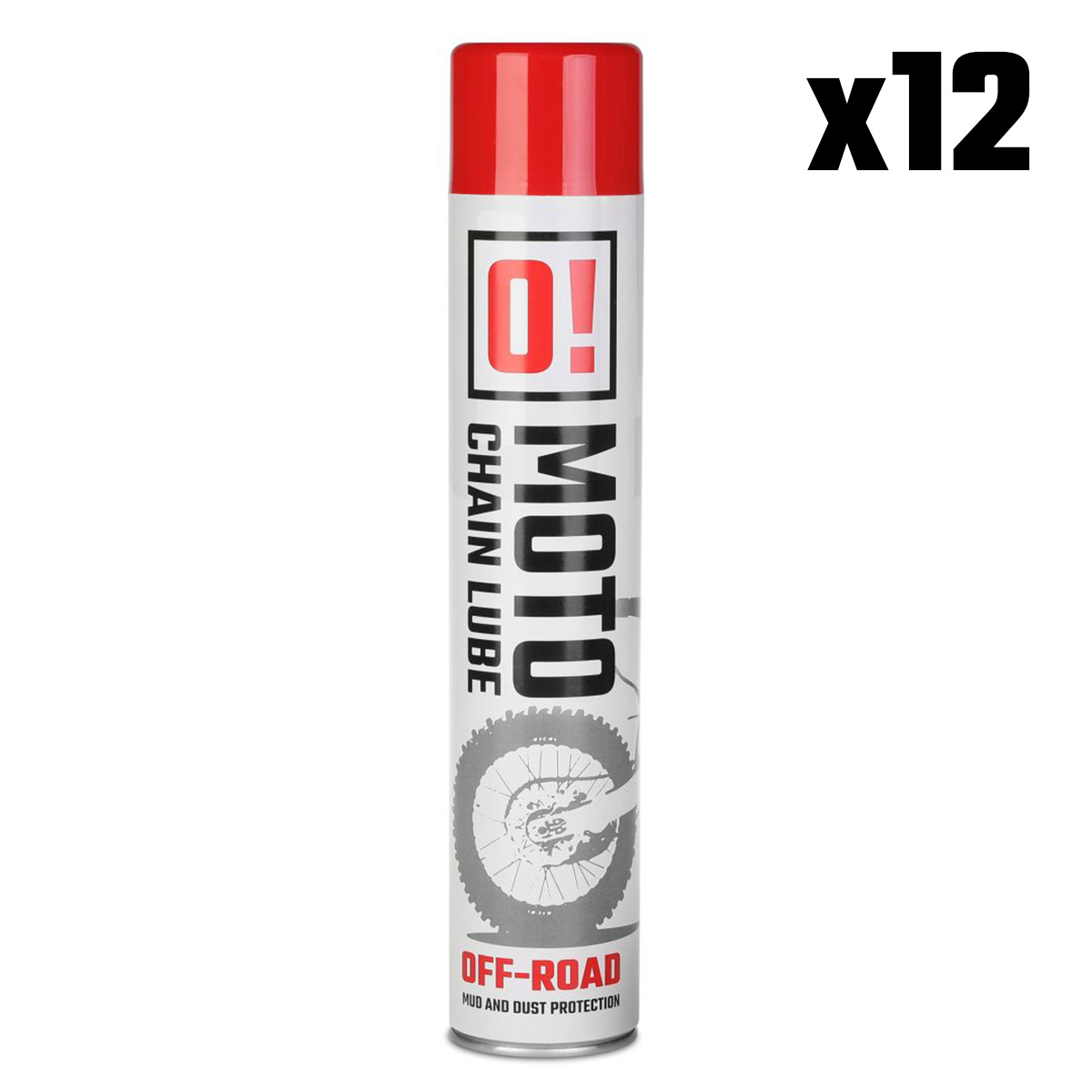 OMOTO sada 12 kus sprej mazivo do řetězu 750ML OFF ROAD O! mazivo na řetězy (O!MOTO) (OLE-023) (set 12 kus)